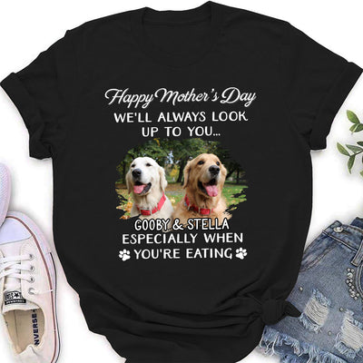 Dog Look Up To You Photo - Personalized Custom Women's T-shirt