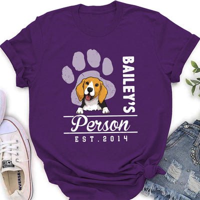 Dog Person Est - Personalized Custom Women's T-shirt