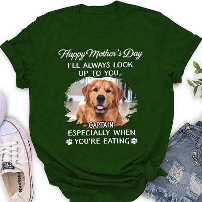 Dog Look Up To You Photo - Personalized Custom Women's T-shirt