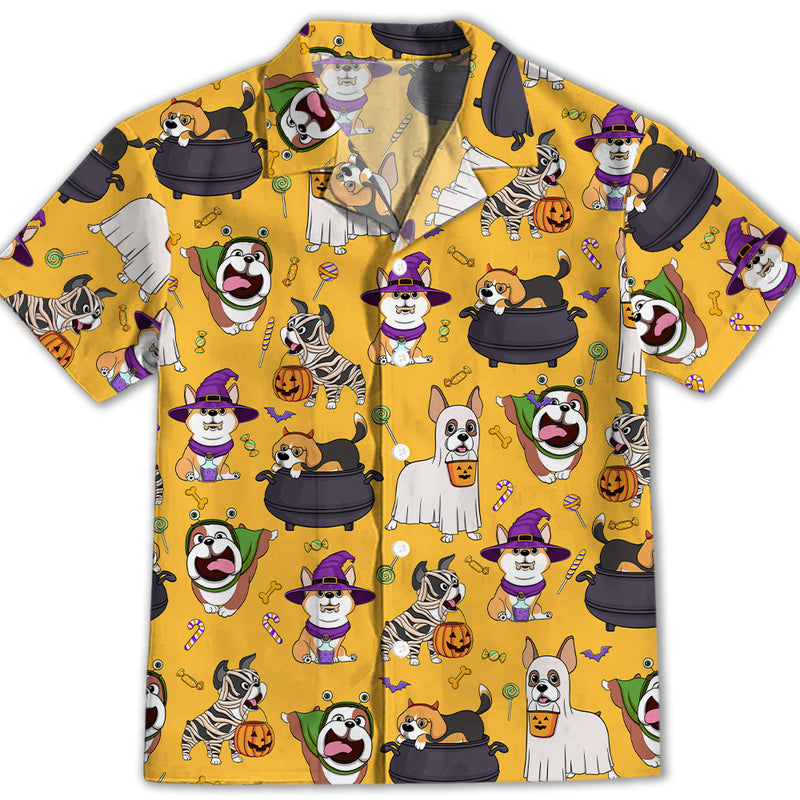 Dog Halloween - Kids Button-up Shirt