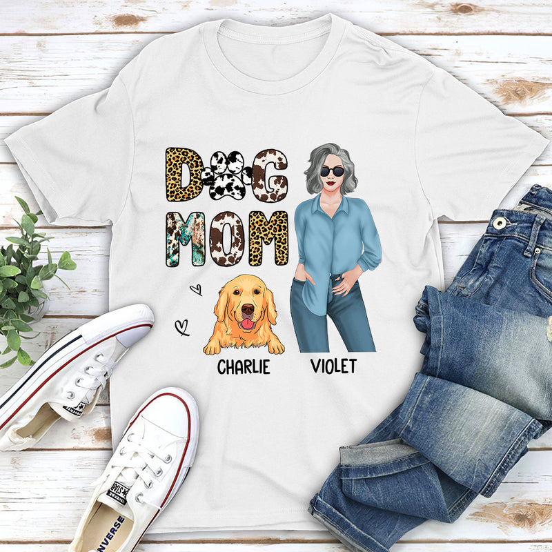 Dog Mom Western - Personalized Custom Unisex T-shirt