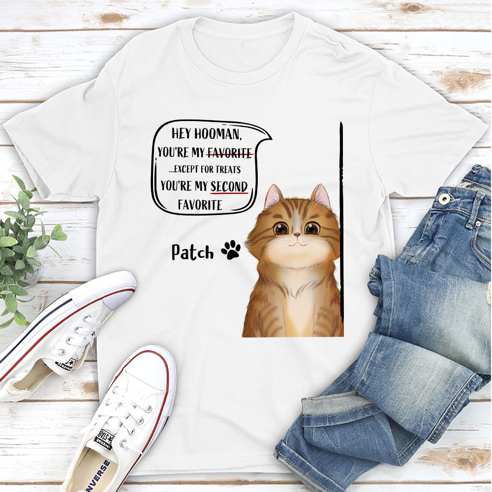 My Second Favourite Custom Pets Lover Personalized Cats Owner Unisex T-shirt