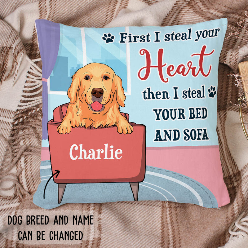 Steal Your Heart - Personalized Custom Throw Pillow