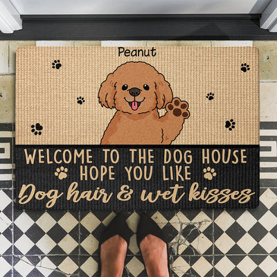 Dog Hair And Wet Kisses - Personalized Custom Doormat