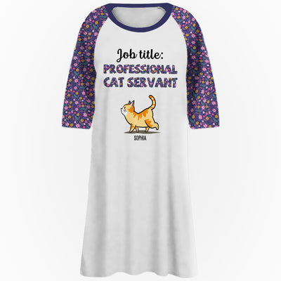 Professional Cat Servant Flower - Personalized Custom 3/4 Sleeve Dress