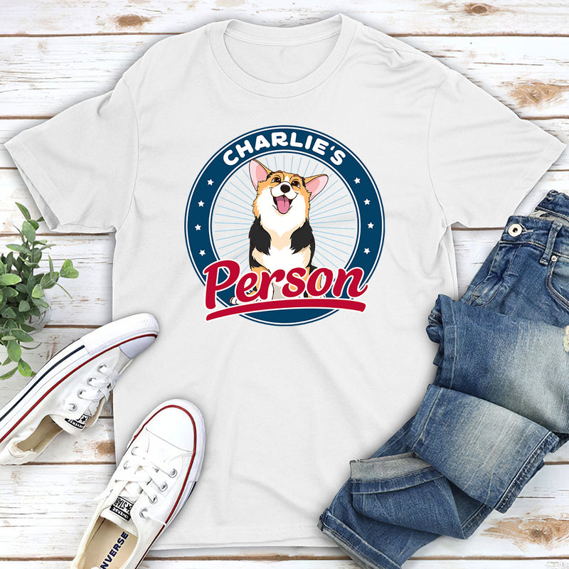 Dog Person Cartoon - Personalized Custom Unisex T-shirt