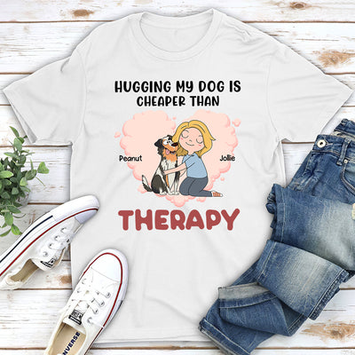 Hugging Dog - Personalized Custom Unisex T-shirt