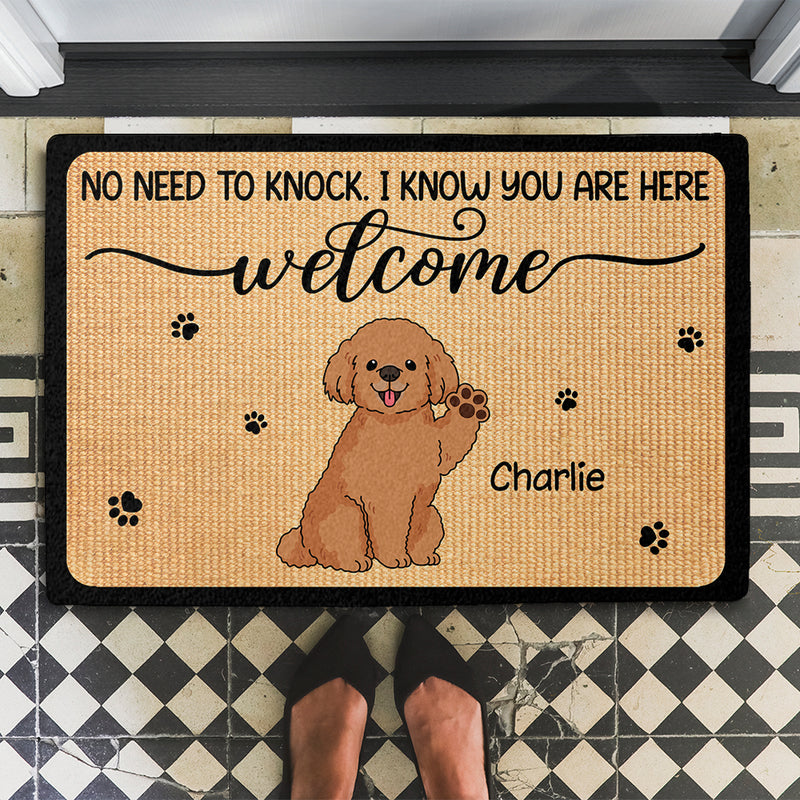 Dogs Know You Here - Personalized Custom Doormat