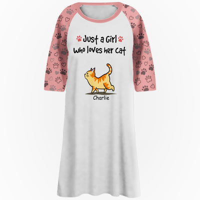 Just A Girl - Personalized Custom 3/4 Sleeve Dress