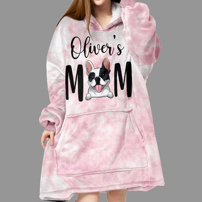 Dog Mom - Personalized Custom Blanket Hoodie