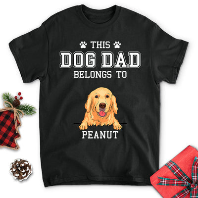 Dog Dad/Mom Belongs Basic - Personalized Custom Unisex T-shirt