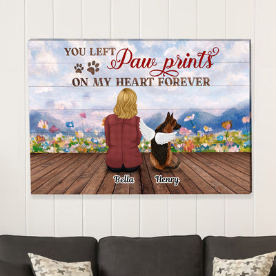 On My Heart Forever - Personalized Custom Canvas Print