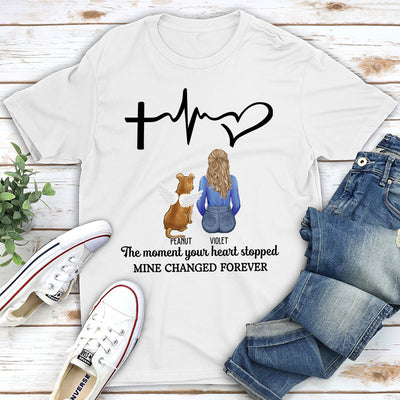 The Moment Your Heart Stopped Memorial - Personalized Custom Unisex T-shirt