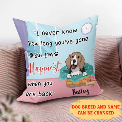 I'm happiest - Personalized Custom Throw Pillow