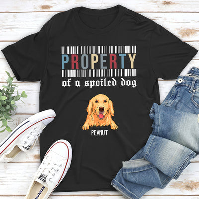 Property Of A Spoiled Dog - Personalized Custom Unisex T-shirt