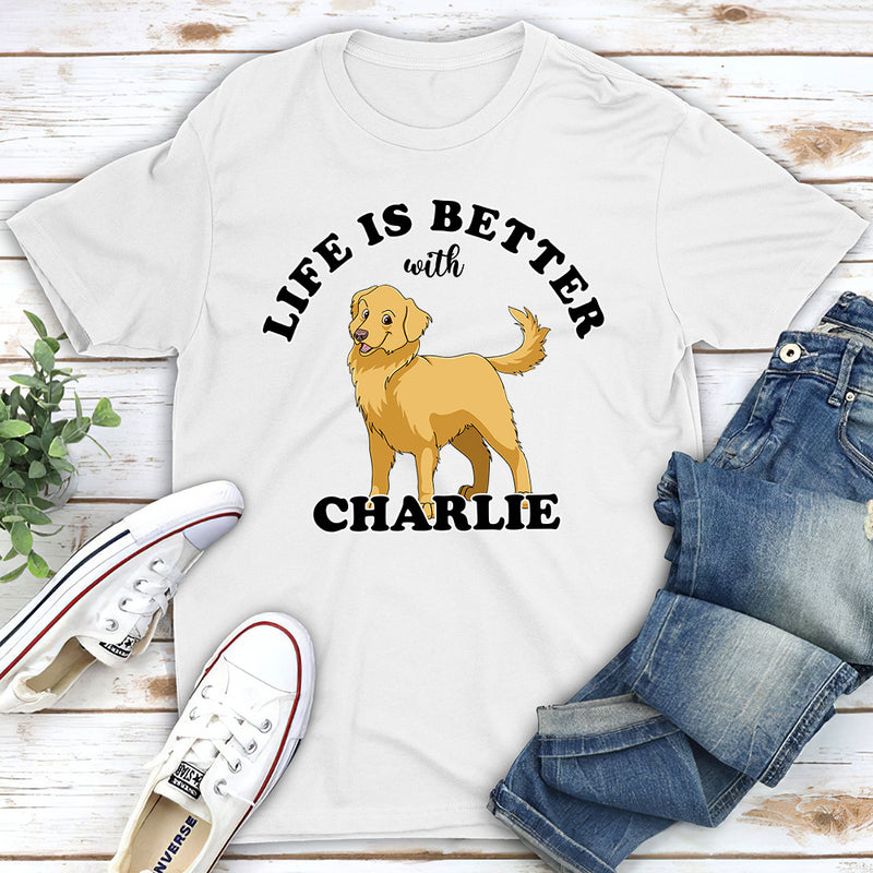 Life Better Cartoon - Personalized Custom Unisex T-shirt