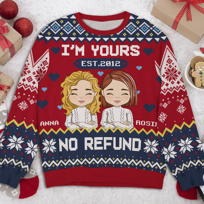 I'm Yours - Personalized Custom Couple All-Over-Print Sweatshirt