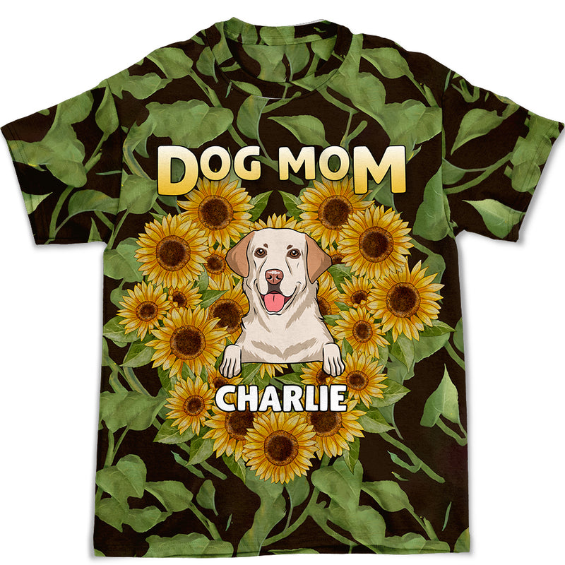 Dog And Sunflower - Personalized Custom All-over-print T-shirt