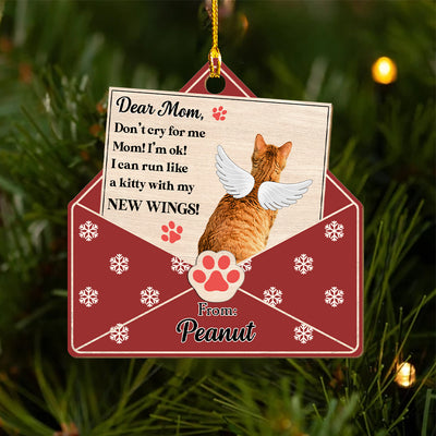 Dear Mom - Personalized Custom 1-layered Wood Ornament