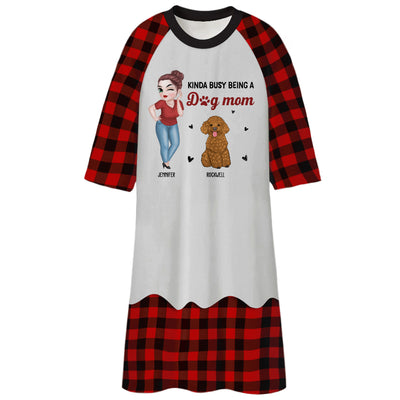 Being A Dog Mom - Personalized Custom 3/4 Sleeve Dress