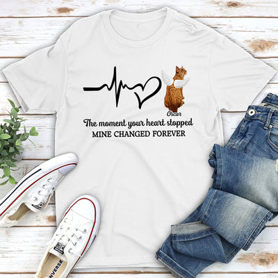 The Moment Your Heart Stopped Cat - Personalized Custom Unisex T-shirt