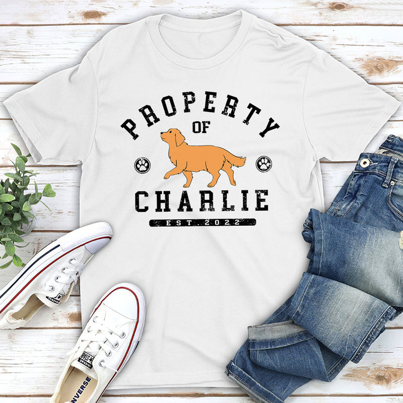 Dog Property 2 - Personalized Custom Unisex T-shirt