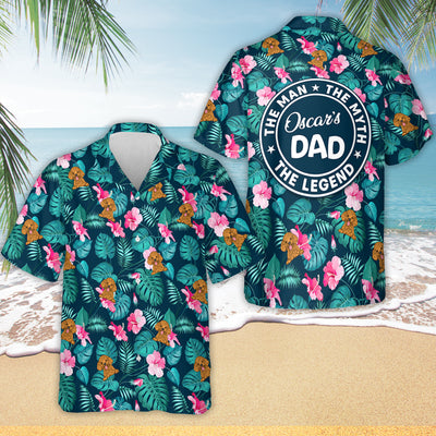 Dog Dad Legend - Personalized Custom Hawaiian Shirt