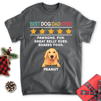 5 Star Review Dog Dad - Personalized Custom Unisex T-shirt