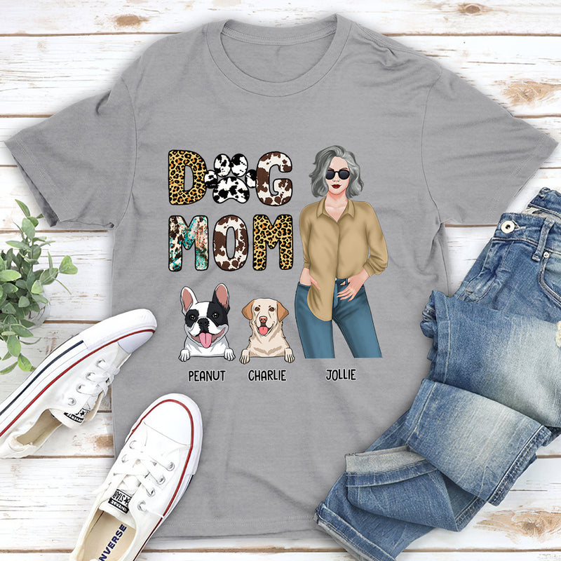 Dog Mom Western - Personalized Custom Unisex T-shirt