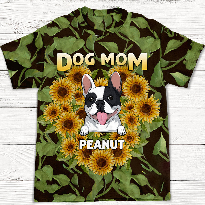 Dog And Sunflower - Personalized Custom All-over-print T-shirt