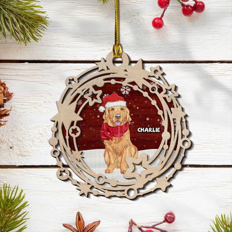 Starry Circle - Personalized Custom 2-layered Wood Ornament