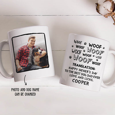 Best Dog Dad Ever - Personalized Custom Coffee Mug - Gifts For Dog Lovers