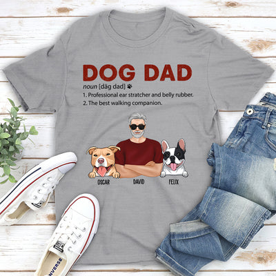 Dog Dad The Best Walking Companion - Personalized Custom Unisex T-shirt