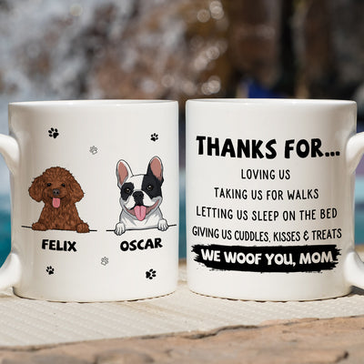 Dog Thanks For 1 - Personalized Custom Coffee Mug