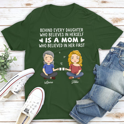 Behind Every Daughter - Personalized Custom Unisex T-shirt