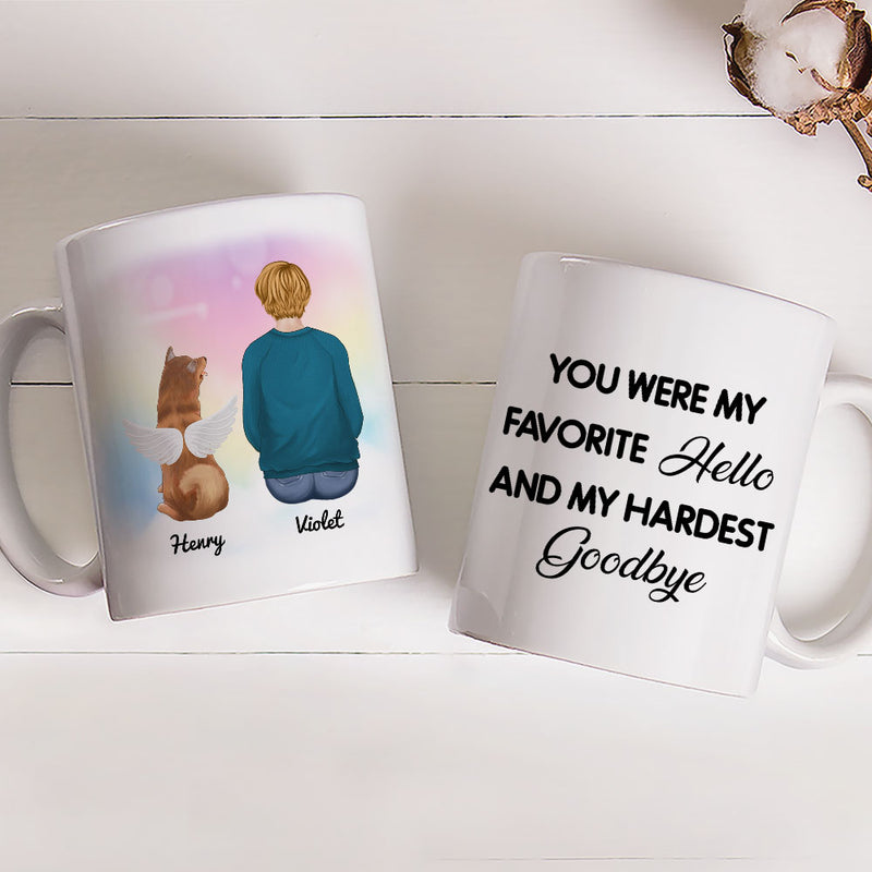 Favorite Hello And My Hardest Goodbye - Personalized Custom Coffee Mug