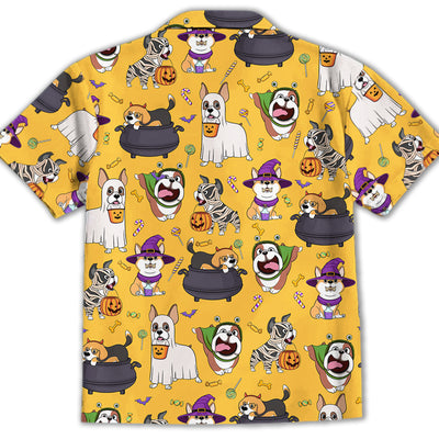 Dog Halloween - Kids Button-up Shirt