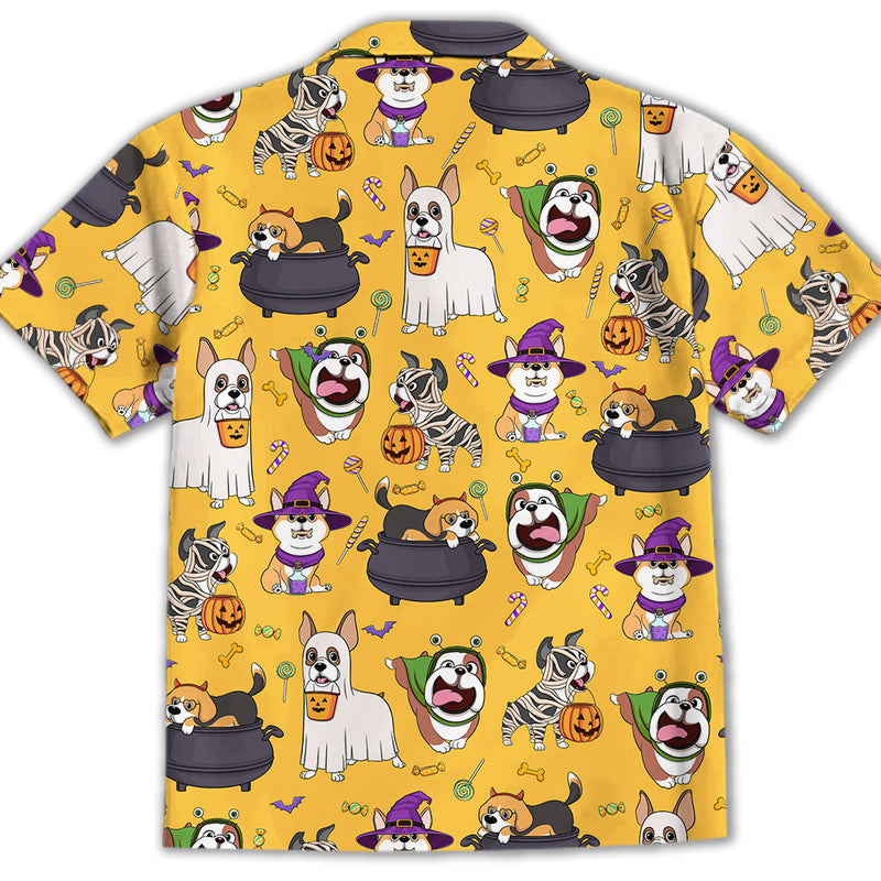 Dog Halloween - Kids Button-up Shirt