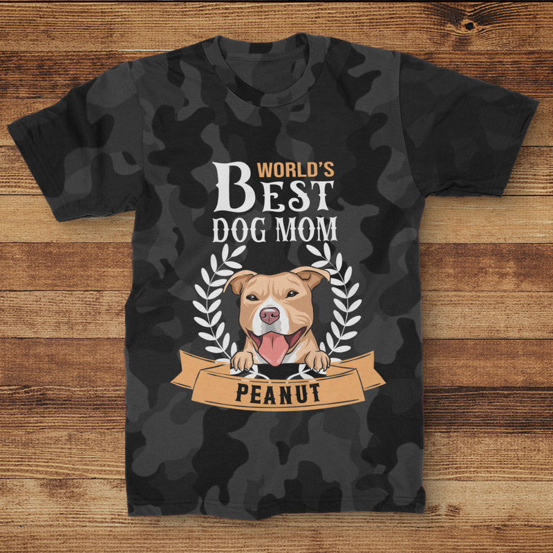 Best Dog Mom Camo - Personalized Custom All-over-print T-shirt