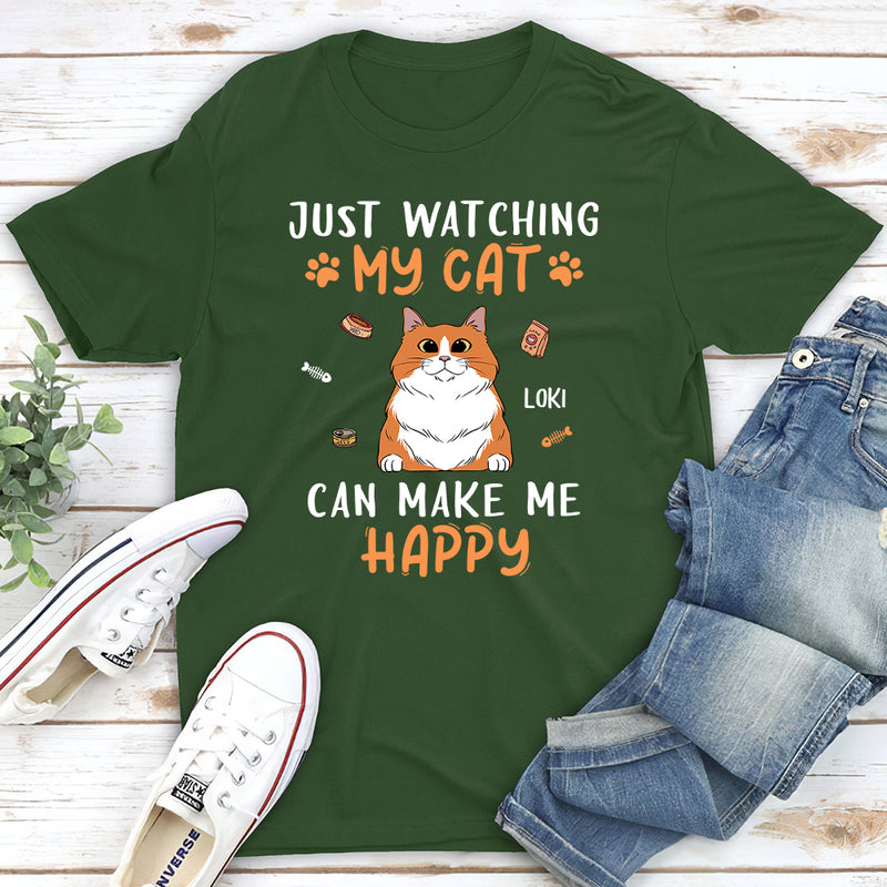 Watch My Cat - Personalized Custom Unisex T-shirt