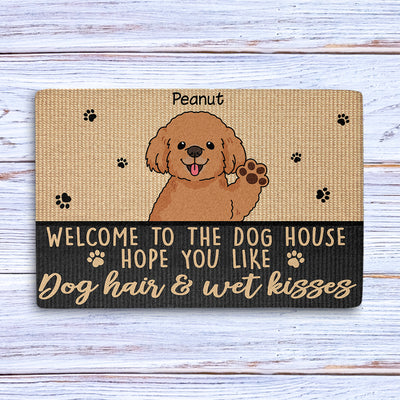 Dog Hair And Wet Kisses - Personalized Custom Doormat