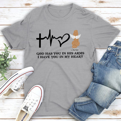 God Has You In His Arms - Personalized Custom Unisex T-shirt