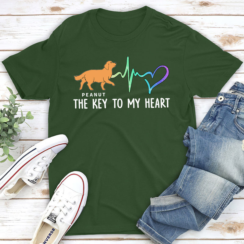 Key To My Heart - Personalized Custom Unisex T-shirt