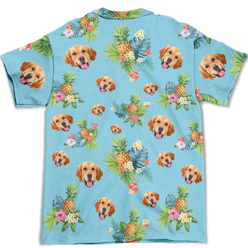 Blue Dog Pattern - Personalized Custom All-over-print T-shirt