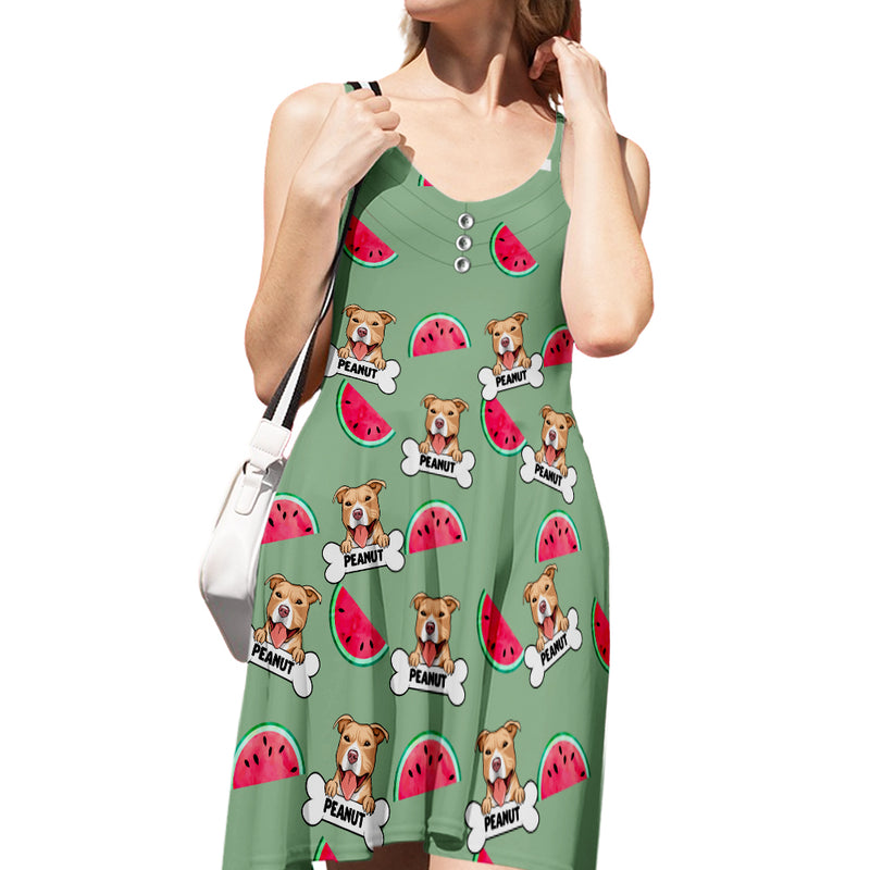 Dog Watermelon - Personalized Custom Strap Dress