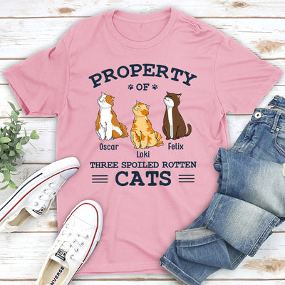 Property Of Cats- Personalized Custom Unisex T-shirt