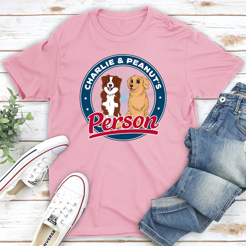 Dog Person Cartoon - Personalized Custom Unisex T-shirt