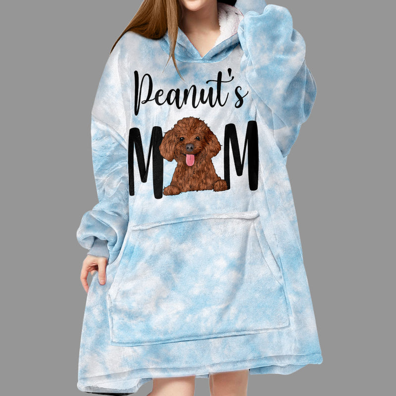 Dog Mom - Personalized Custom Blanket Hoodie