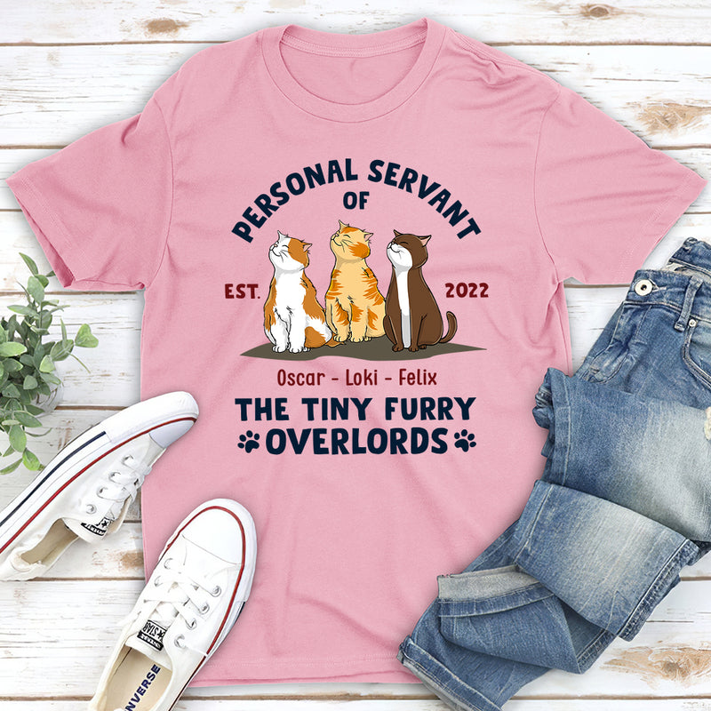 Personal Servant Of Cats  - Personalized Custom Unisex T-shirt