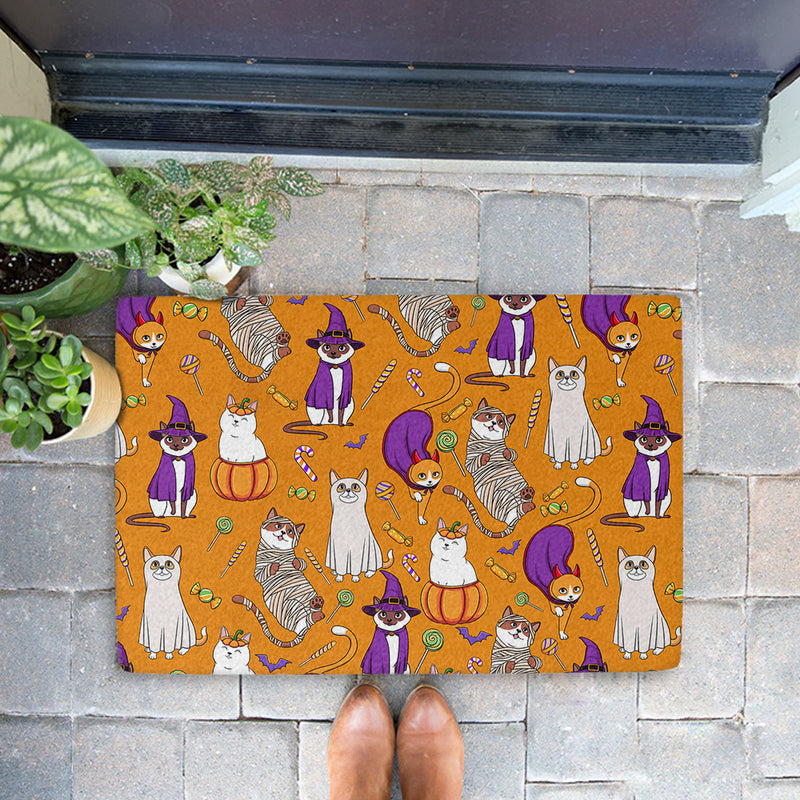 Pattern Cat Halloween - Doormat